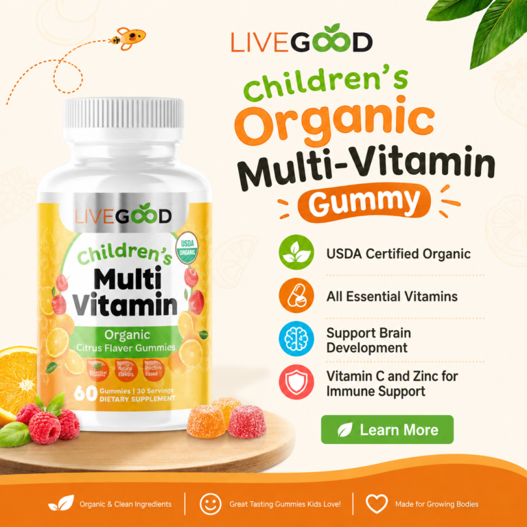 LiveGood Children's Organic Multi-Vitamin Gummy